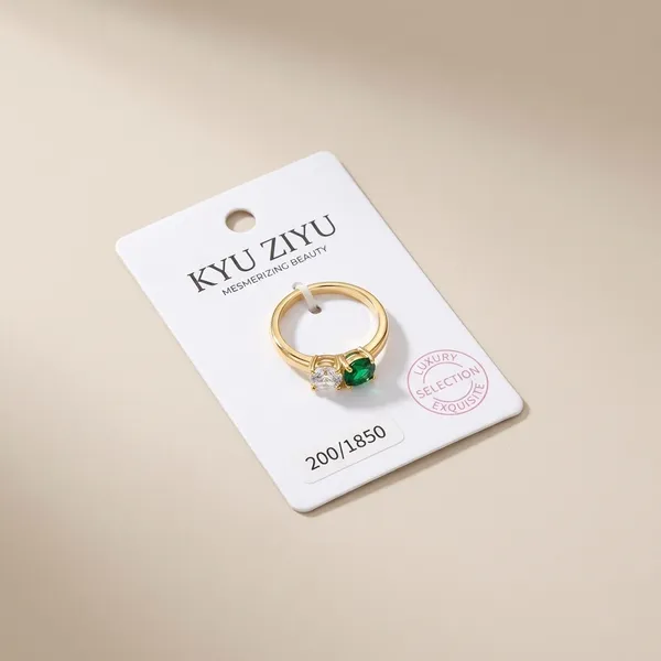 Myu.Ziyu_Adjustable_Gold-Tone_Ring_With_Gemstone_Accent_-_Limited_Edition_(200/1850)