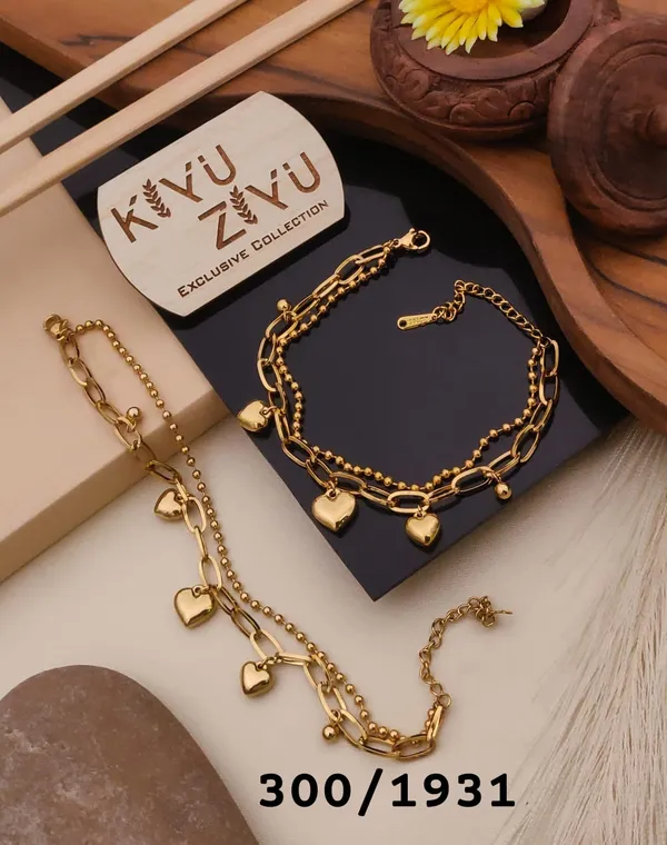 Kivu_Zivu_Exclusive_Collection_Gold-Toned_Multi-Layered_Heart_Charm_Bracelet_Set_(Set_Of_2)