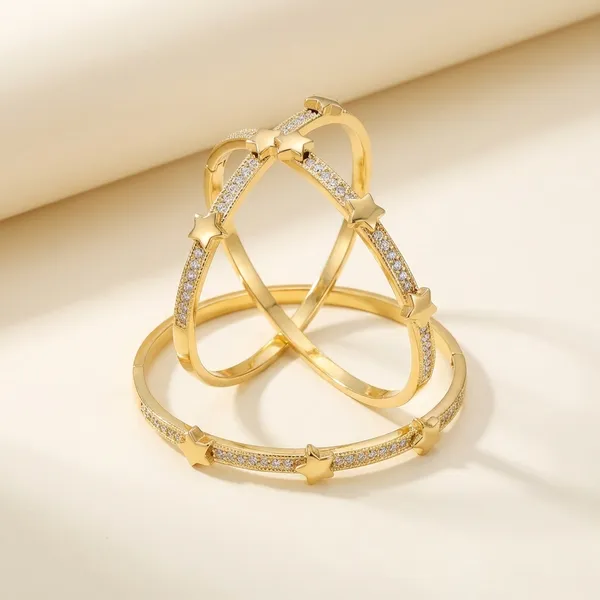 Kiyi_Ziyi_Exclusive_Collection_Gold-Plated_Star-Studded_Bangle_Set_(Model_6632)