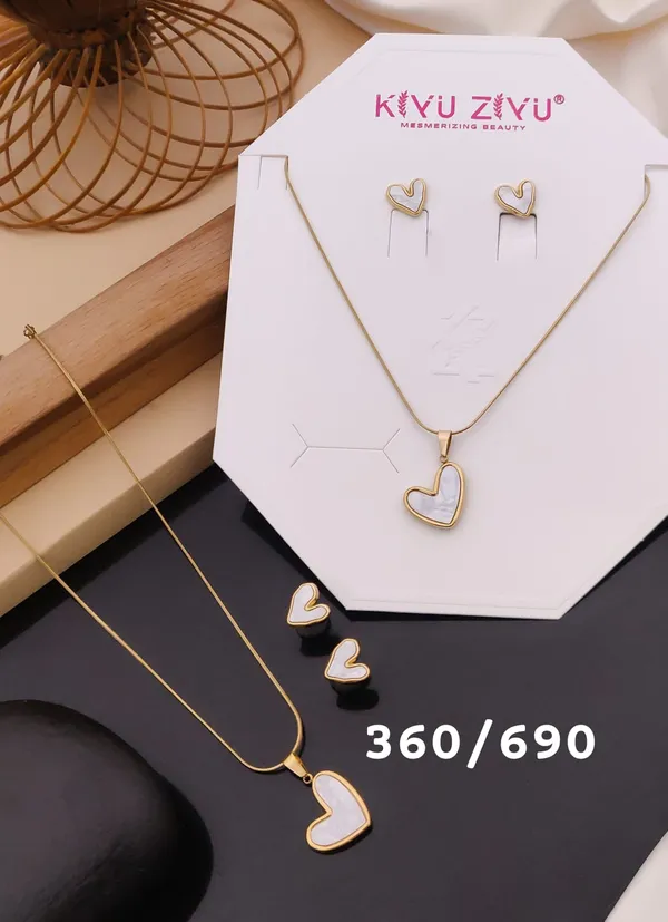 Heart_Shaped_White_Enamel_Jewelry_Set_-_Necklace_And_Earrings