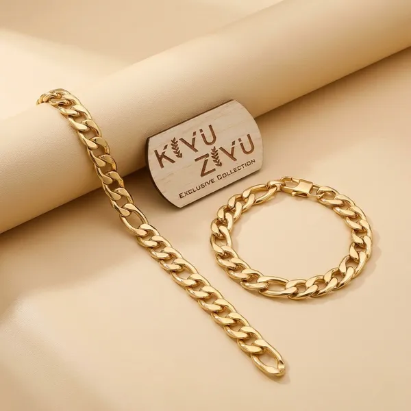 Kiyu_Ziyu_Exclusive_Collection_Gold-Toned_Chain_Link_Bracelet_Set_(320/1925)