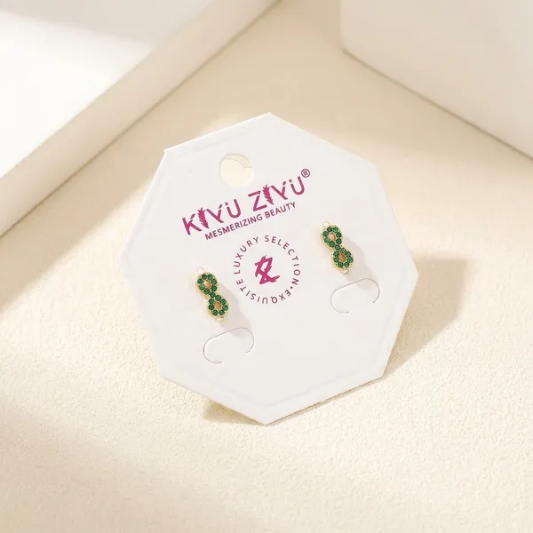 Sparkling_Infinity_Stud_Earrings_Set_-_Gold_&_Green