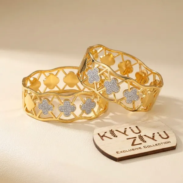 Kyuzu_Exclusive_Collection_Gold-Toned_Floral_Bangles_With_Crystal_Embellishments_(Set_Of_2)