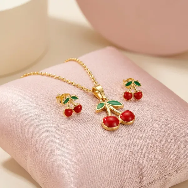 Cherry_Charm_Jewelry_Set_-_Necklace_With_Matching_Earrings