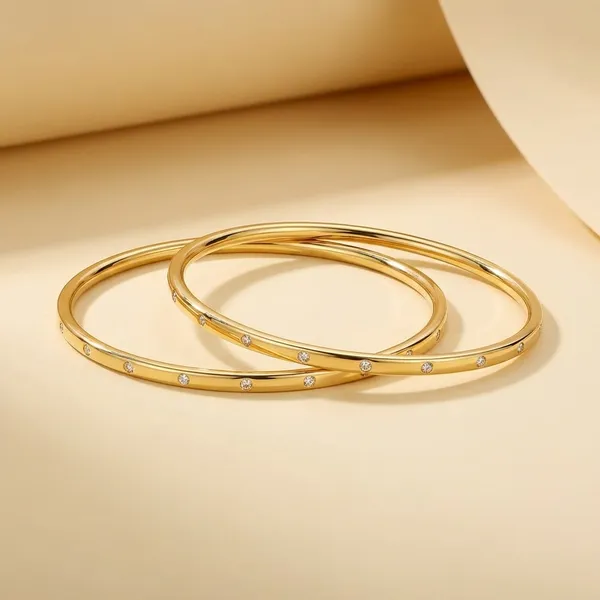 Exclusive_Collection_Plain_Gold_Bangle_Set_(Set_Of_2)