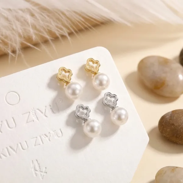 Pearl_Drop_Earrings_With_Flower_Stud_-_Set_Of_2_Pairs