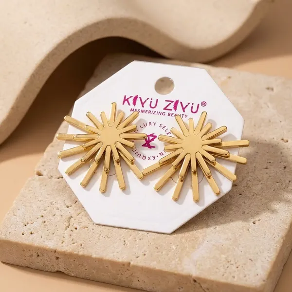 Golden_Sunburst_Starburst_Stud_Earrings_For_Women
