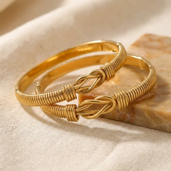 Kyu_Zyu_Exclusive_Collection_Gold-Plated_Spiral_Cuff_Bracelet_Set