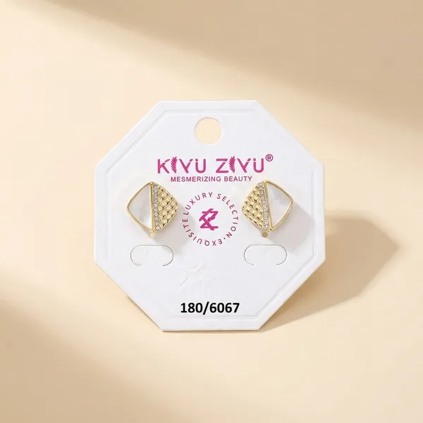 Elegant_Dual-Tone_Square_Stud_Earrings_With_Textured_Gold_And_White_Enamel