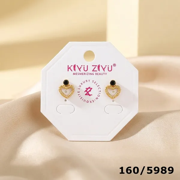 Golden_Beaded_Heart_Stud_Earrings_With_Black_Stone