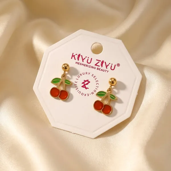 Cherry_Dangle_Earrings_-_Gold_Tone_With_Red_Enamel