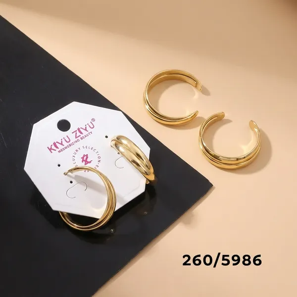 Golden_Cuff_Earring_Set_-_Set_Of_2_Earrings_(Kiya_Zazu_Brand)