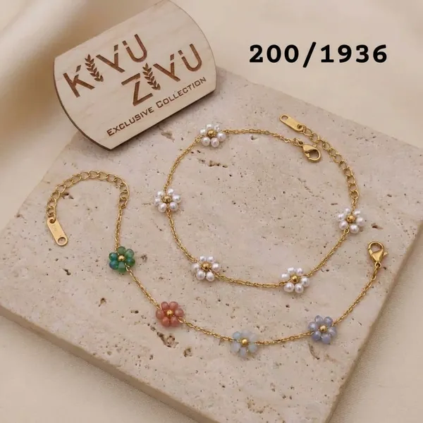 Golden_Chain_Bracelets_With_Floral_Charms_-_Set_Of_3