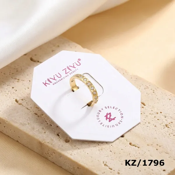 Gold-Tone_Crystal_Ring_And_Earrings_Set