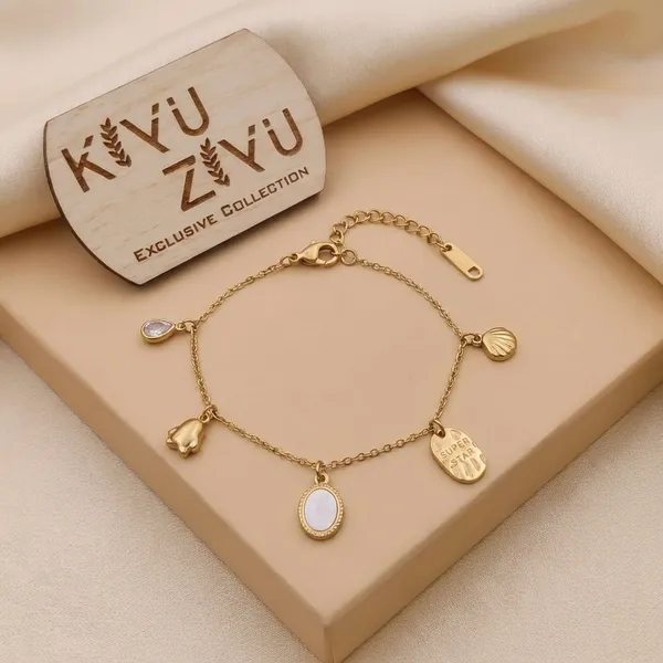 Kiyiu_Ziyiu_Exclusive_Collection_Gold-Tone_Charm_Bracelet_Set