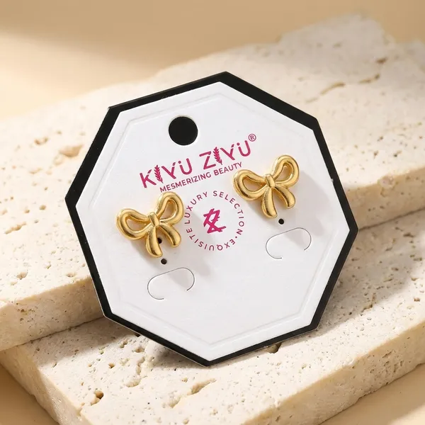 Golden_Bow_Stud_Earrings