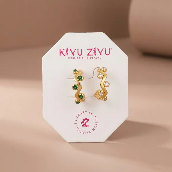 Elegant_Wave_Design_Gold-Toned_Stud_Rings