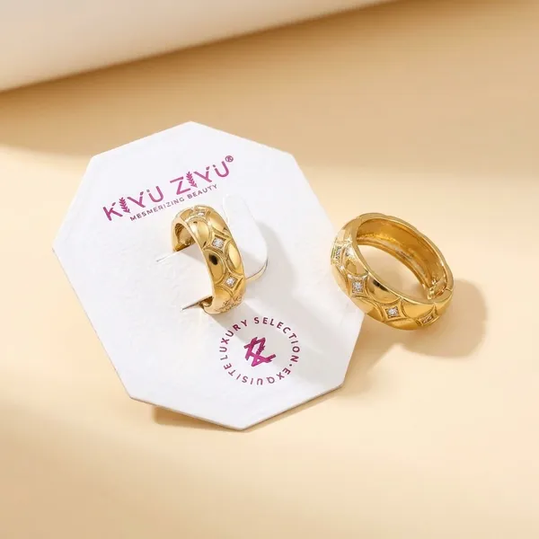 Golden_Dome_Stud_Rings_With_Crystal_Accents_-_Kz/1836