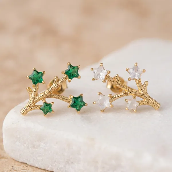 Gold-Plated_Star_Branch_Earrings_-_Set_Of_2_Designs
