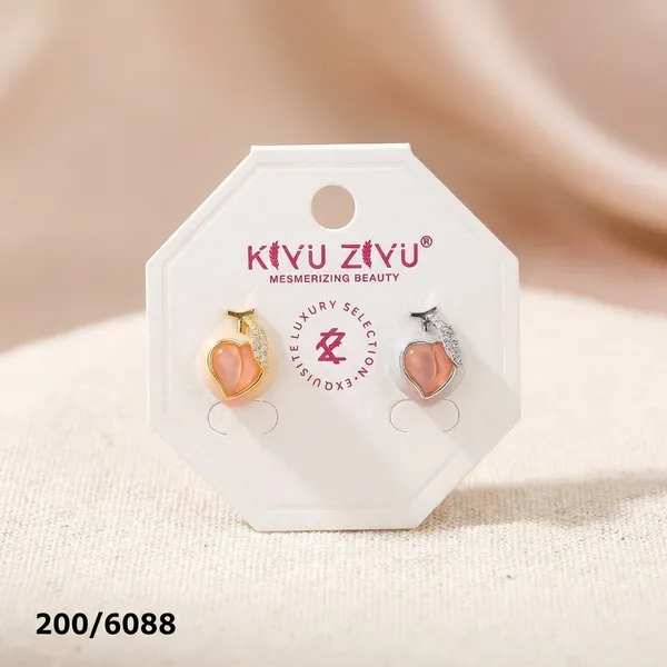 Pink_Heart-Shaped_Stud_Earrings_With_Gold_Accents