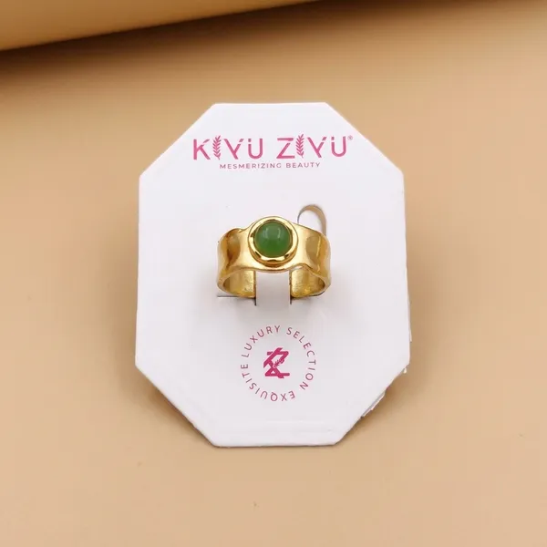 Minimalist_Gold-Tone_Adjustable_Ring_With_Green_Stone