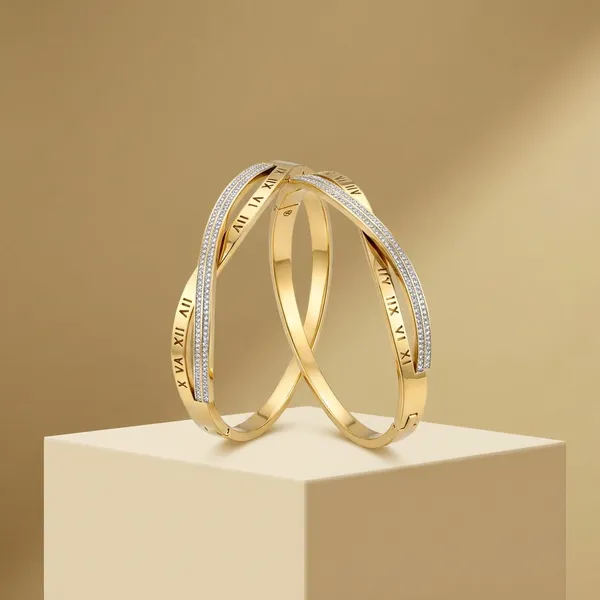 Kiyu_Zyu_Exclusive_Collection_Gold-Tone_Crossed_Bangle_Bracelet_Set_With_Crystal_Embellishments