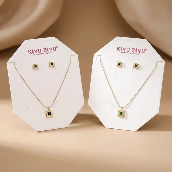 Square_Gemstone_Gold-Tone_Jewelry_Set_-_Necklace_And_Earrings