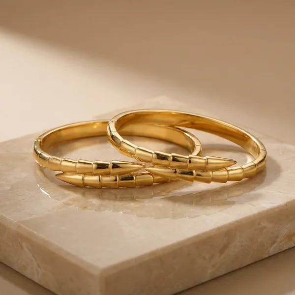 Kiyu_Zyu_Exclusive_Collection_Gold-Toned_Geometric_Bangles_-_Set_Of_2