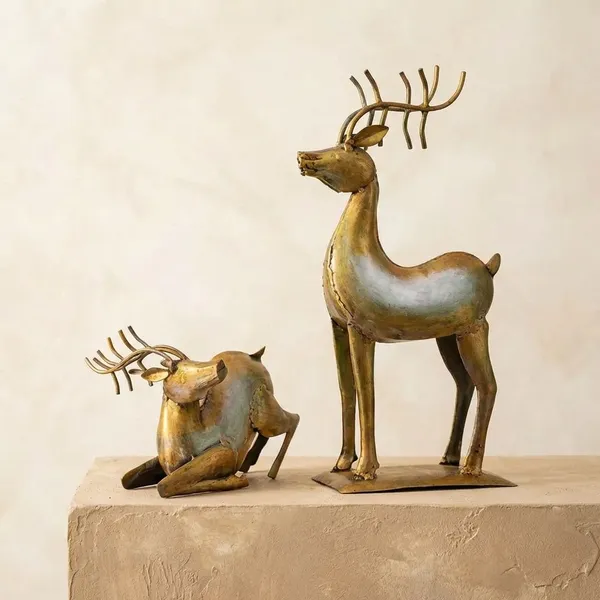 Golden_Metal_Deer_Mother_And_Baby_Figurine_Showpiece_For_Table_Decor_Pack_Of_2