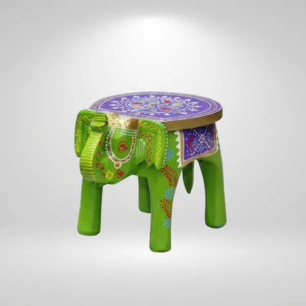 Multicolor_Wooden_Elephant_Stool_Showpiece_For_Home_Accent