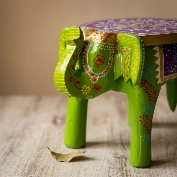 Multicolor_Wooden_Elephant_Stool_Showpiece_For_Home_Accent