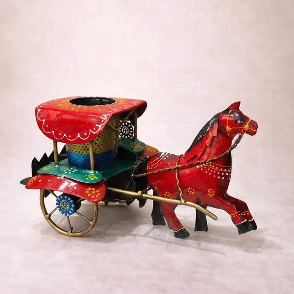 Red_Metal_Rajasthani_Pen_Showpiece_For_Office_Desk
