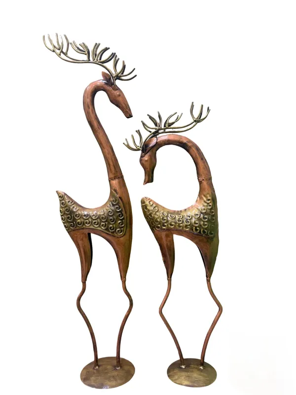 Copper_Metal_Deer_Showpiece_For_Table_Decor_Pack_Of_2