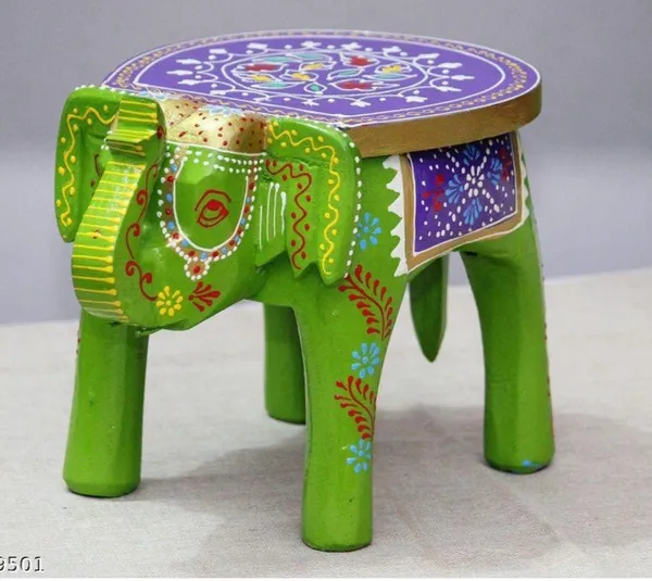 Multicolor_Wooden_Elephant_Stool_Showpiece_For_Home_Accent