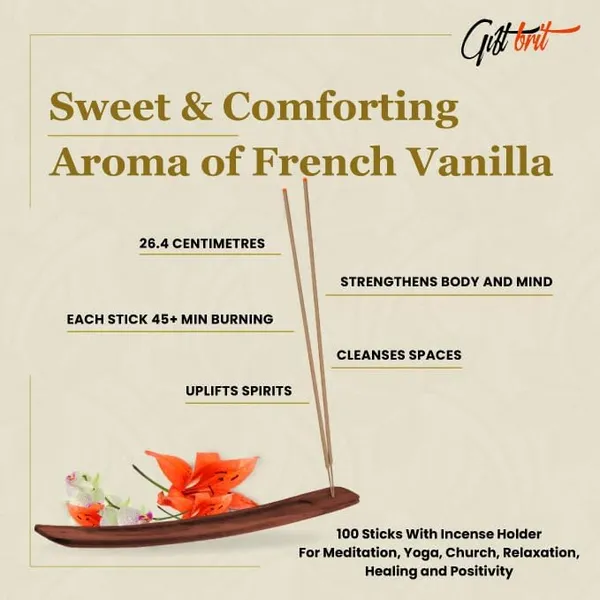 Multicolor_French_Vanilla_Fragrance_Natural_&_Herbal_Incense_Sticks_100_Sticks_With_Incense_Holder