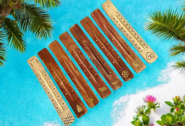 Rushant_Wooden_Incense_Stick_Holders_�_Set_of_6,Ash_Catcher_Burner,_Handcrafted_Premium_Wood,_Random_Design_&_Colour,_Ideal_for_Meditation,_Yoga_&_Home_Fragrance