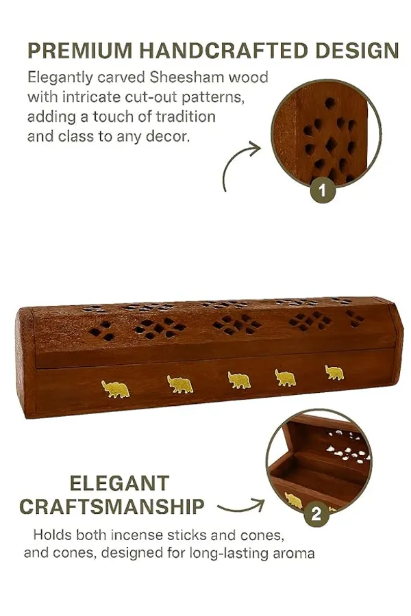 Brown_Rushant_Wooden_Incense_Holder_Coffin_Box_31_Cm_Sheesham_Wood_With_Storage,_Brass_Elephant_Design,_Free_Sandal_Saffron_Dhoop_&_Incense_Sticks