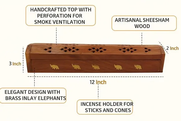 Brown_Rushant_Wooden_Incense_Holder_Coffin_Box_31_Cm_Sheesham_Wood_With_Storage,_Brass_Elephant_Design,_Free_Sandal_Saffron_Dhoop_&_Incense_Sticks