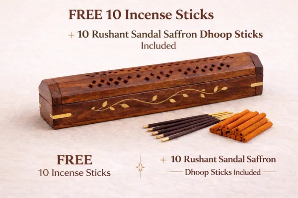 Brown_Rushant_Wooden_Incense_Holder_Coffin_Box_31_Cm_Sheesham_Wood_With_Storage,_Brass_Leaf_Design,_Free_Sandal_Saffron_Dhoop_&_Incense_Sticks