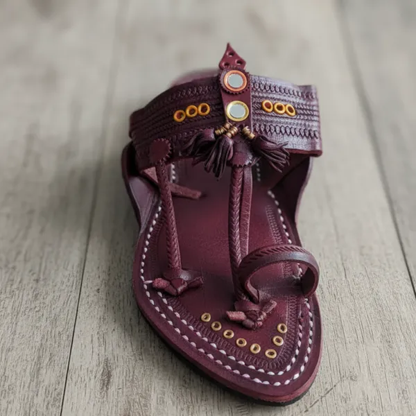 Red_Leather_Sankeshwari_Kapshi_Kolhapuri_Chappal_For_Men