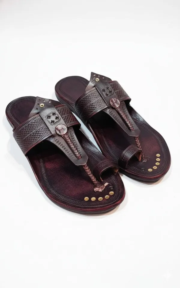 Brown_Leather_Naral_Pan_Kolhapuri_For_Men