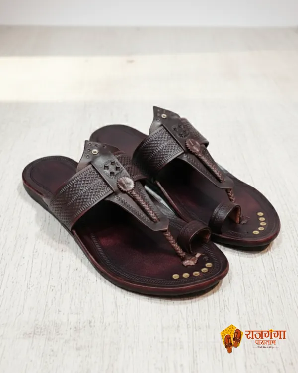 Brown_Leather_Naral_Pan_Kolhapuri_For_Men