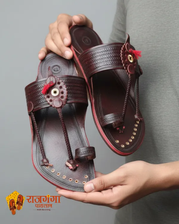 Brown_Leather_Ring_Kapshi_Kolhapuri_Handmade_Footwear_For_Men