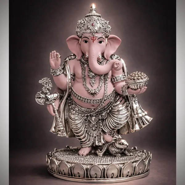 Pink_Dusty_Silver_Plated_Ganesha_Idol_For_Home_Temple_&_Gifting