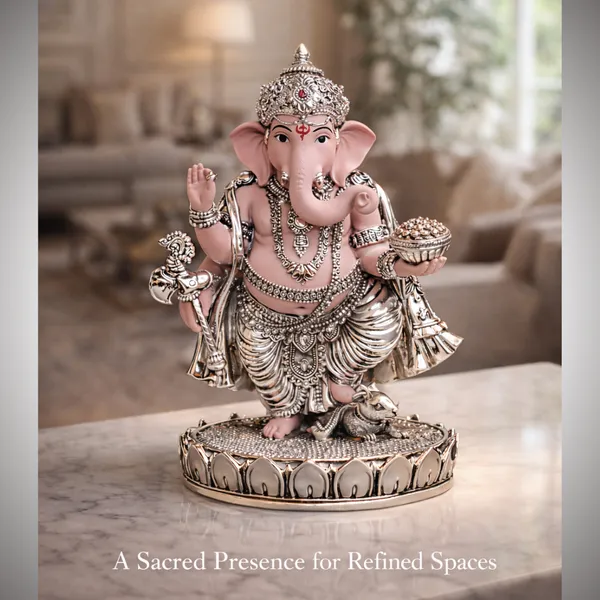 Pink_Dusty_Silver_Plated_Ganesha_Idol_For_Home_Temple_&_Gifting