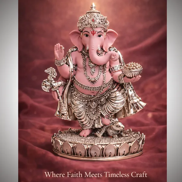Pink_Dusty_Silver_Plated_Ganesha_Idol_For_Home_Temple_&_Gifting