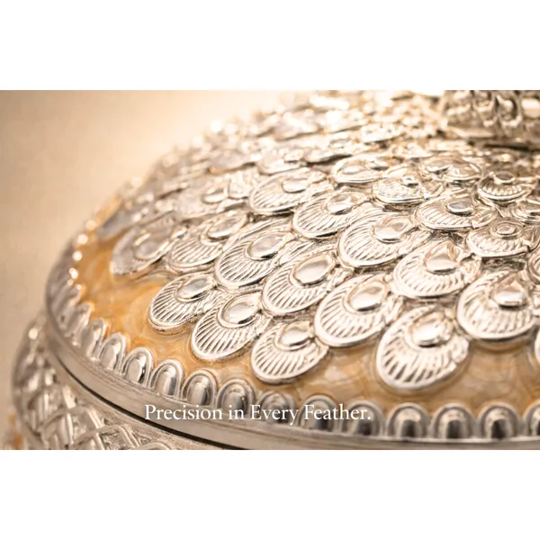 Yellow_&_Silver_Plated_Peacock_Mukhwas_Bowl_With_Enamel_Luxury_Wedding_&_Festival_Gift
