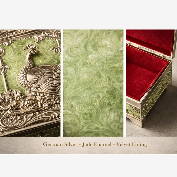 Green_&_Silver_Plated_Peacock_Dry_Fruit_Box_With_Jade_Enamel_Luxury_Gift_Box