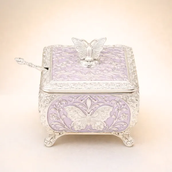 Purple_Silver_Plated_Butterfly_Mukhwas_Box_Enamel_Square_Dry_Fruit_Box