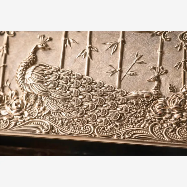 Peach_Silver_Plated_Peacock_Dry_Fruit_Box_Luxury_Gift_Box_For_Diwali_&_Weddings